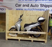 Packing a Honda Scooter to be shipped abroad