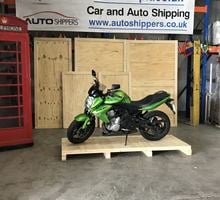 motorcycle shipping - Kawasaki - prior to crating