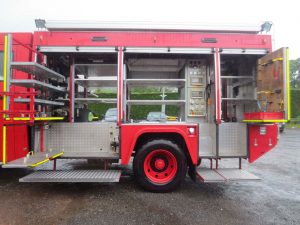 A view inside of the Incident Response vehicle prior to shipment 