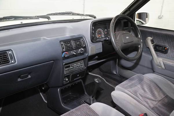 Interior of the Ford Escord XR3i